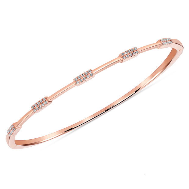 Uneek Stackable Collection 1-Row Clasp Bangle