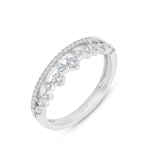 Uneek Stackable Collection 1-Row Diamond Stackable Ring