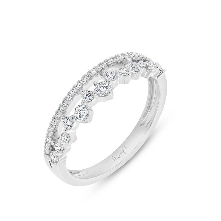 Uneek Stackable Collection 1-Row Diamond Stackable Ring