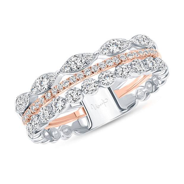 Uneek Sweet-Pea Collection 3-Row Diamond Fashion Ring