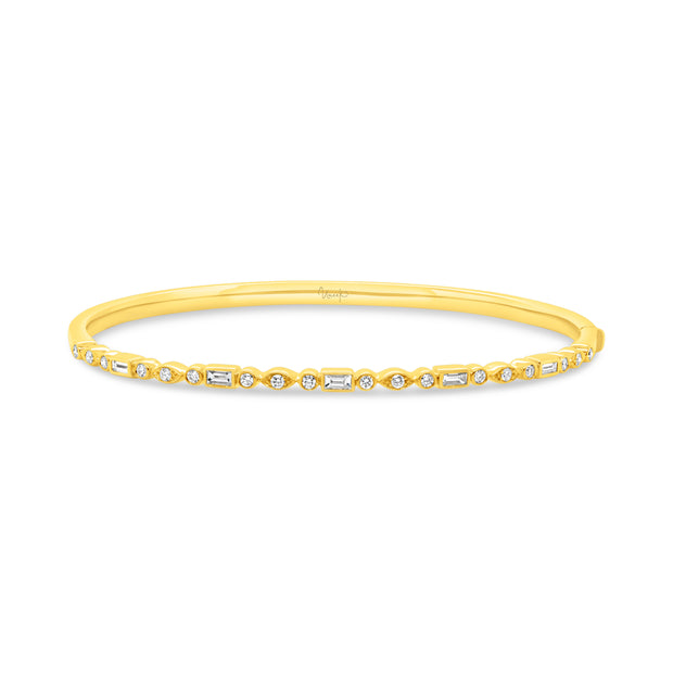 Uneek Stackable Collection 1-Row Clasp Bangle