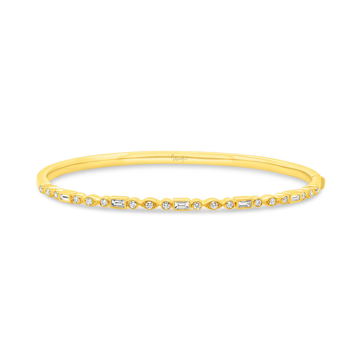 Uneek Stackable Collection 1-Row Clasp Bangle