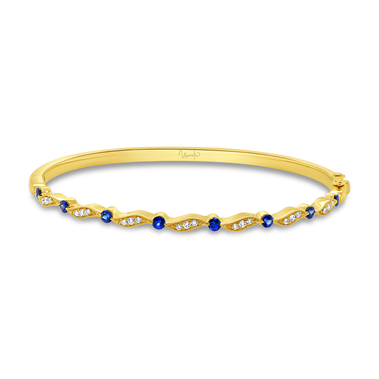 Uneek Precious Collection 1-Row Clasp Bangle