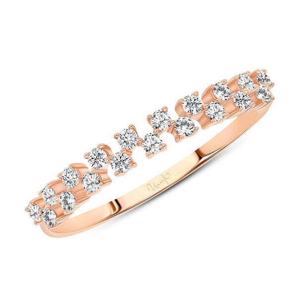 Uneek Stackable Collection 2-Row Diamond Stackable Ring
