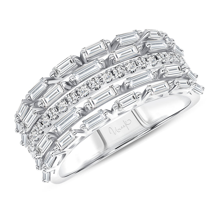 Uneek Lace Collection Multi-Row Diamond Fashion Ring
