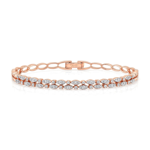 Uneek Lace Collection 2-Row Clasp Bangle