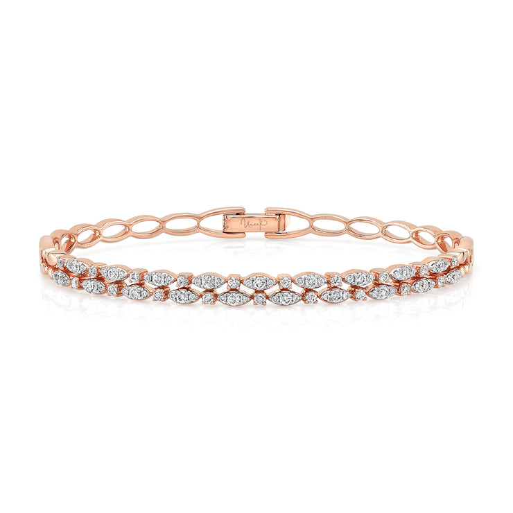 Uneek Lace Collection 2-Row Clasp Bangle