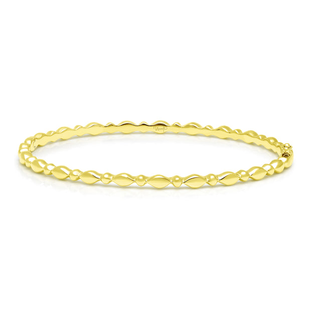 Uneek Stackable Collection Solitaire Clasp Bangle