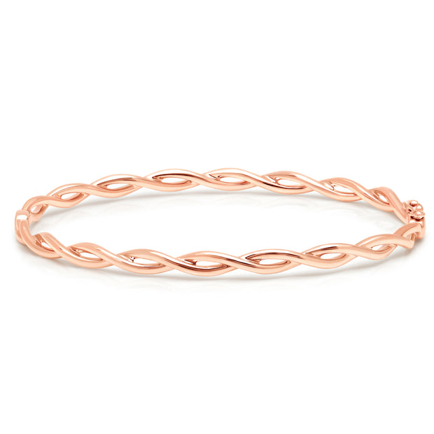Uneek Stackable Collection Twist Clasp Bangle
