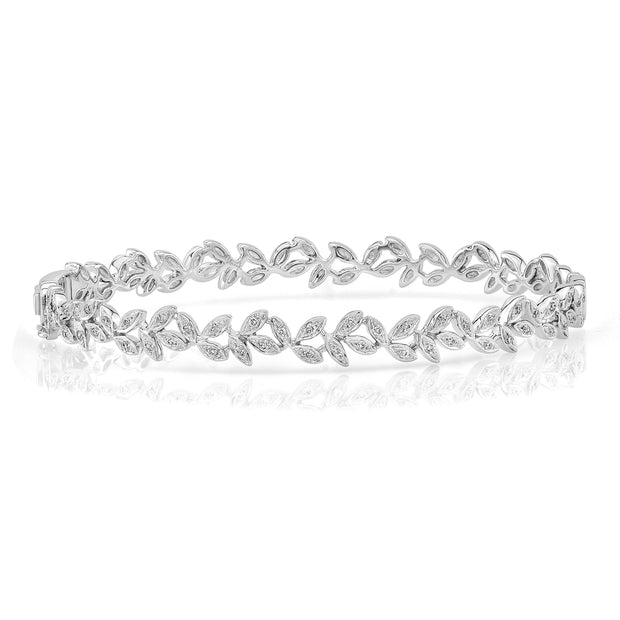 Uneek Stackable Collection Floral Clasp Bangle