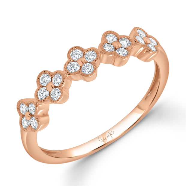 Uneek Stackable Collection Floral Diamond Fashion Ring