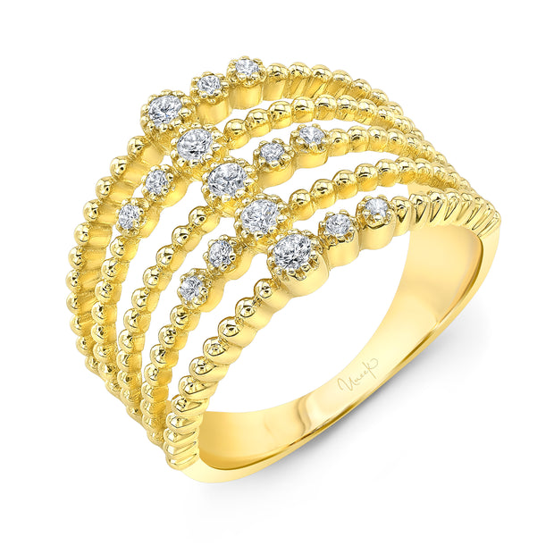 Uneek Lace Collection Multi-Row Diamond Fashion Ring