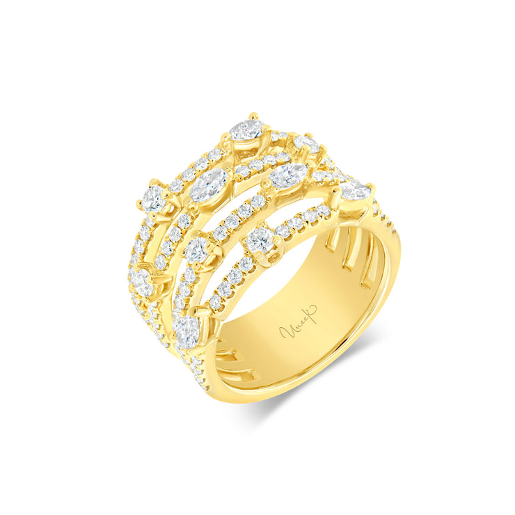 Uneek Lace Collection 4-Row Fashion Ring