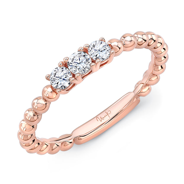 Uneek Stackable Collection Round Diamond Stackable Ring