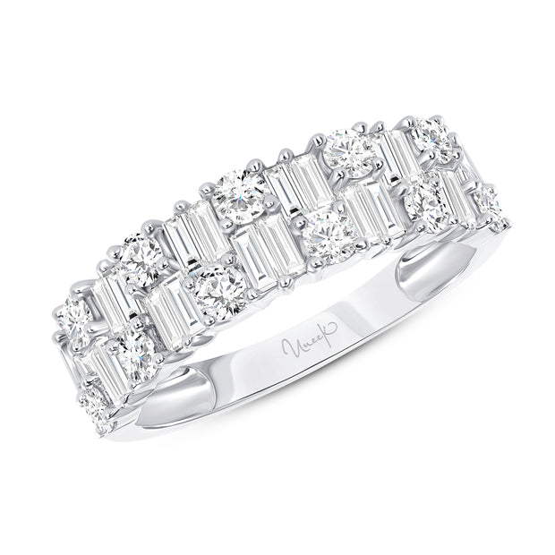 Uneek Lace Collection 2-Row Round Diamond Fashion Ring