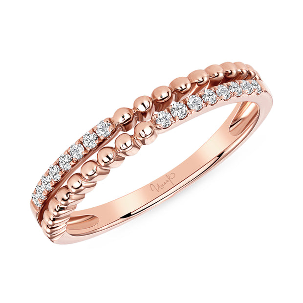 Uneek Stackable Collection 2-Row Diamond Stackable Ring