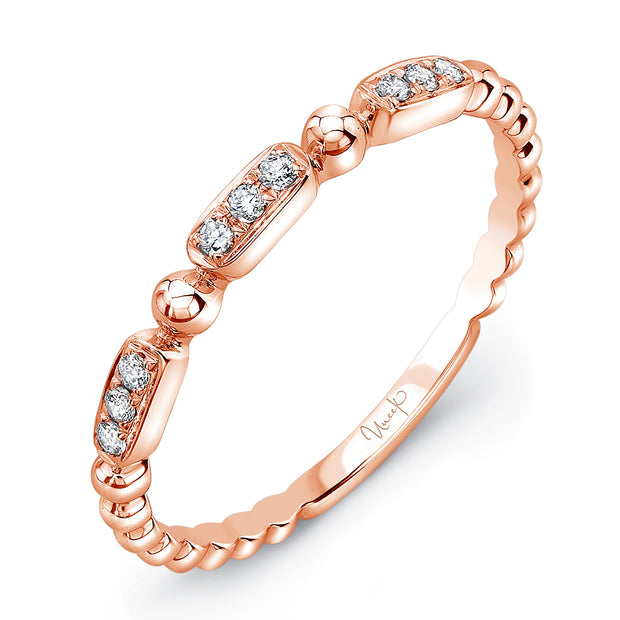 Uneek Stackable Collection 1-Row Diamond Stackable Ring
