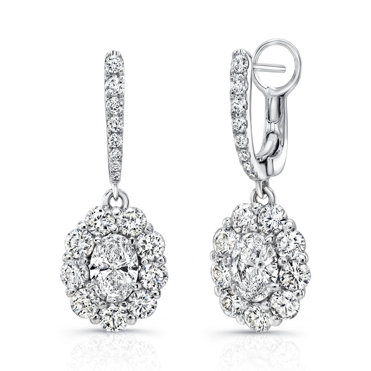 Uneek Petals Collection Halo Drop Earrings