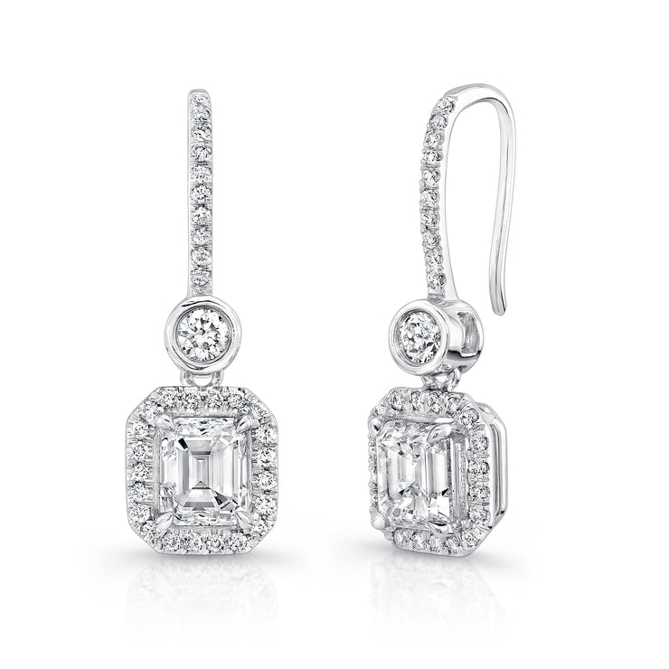 Uneek Halo Drop Earrings