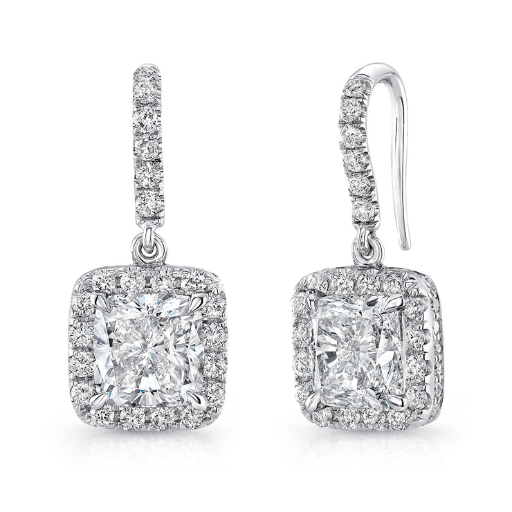 Uneek Signature Collection Halo Drop Earrings