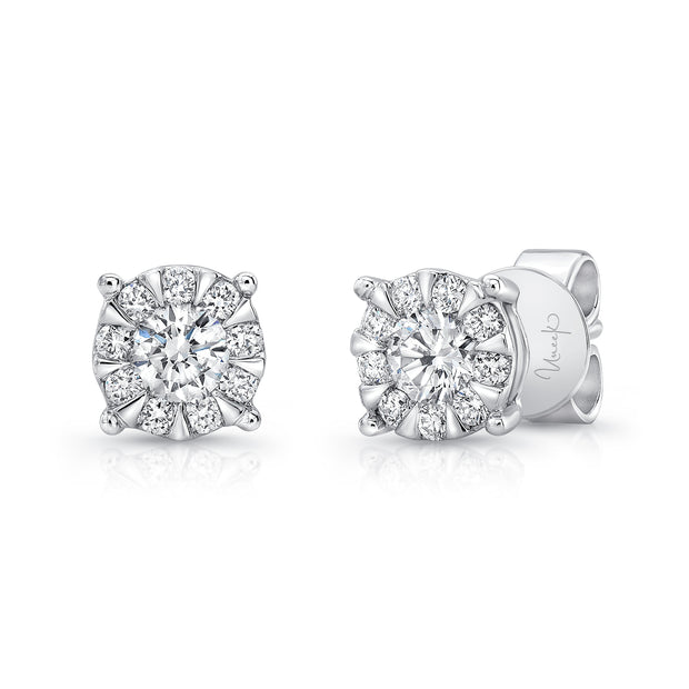 Uneek Bouquet Collection Halo Stud Earrings