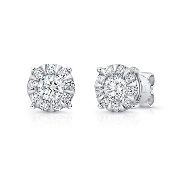 Uneek Bouquet Collection Halo Stud Earrings