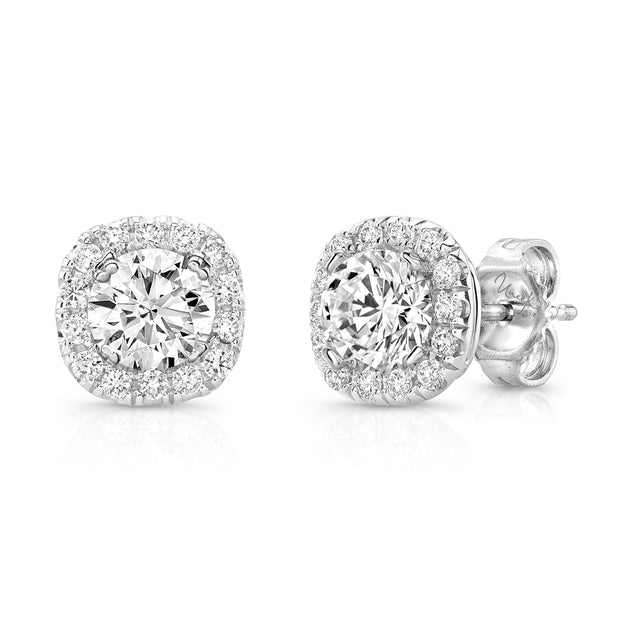 Uneek Silhouette Collection Halo Round Stud Earrings