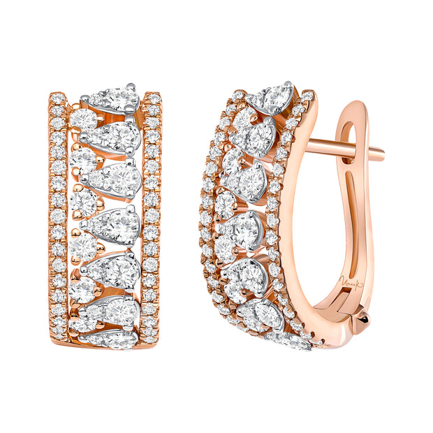 Uneek Sweet-Pea Collection Huggie Earrings