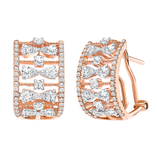 Uneek Sweet-Pea Collection Huggie Earrings