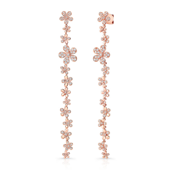 Uneek Gatsby Collection Floral Dangle Earrings