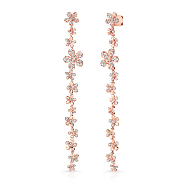 Uneek Gatsby Collection Floral Dangle Earrings