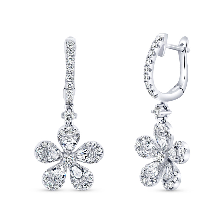 Uneek Petals Collection Drop Earrings