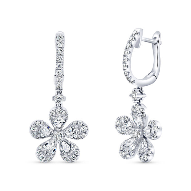 Uneek Petals Collection Drop Earrings