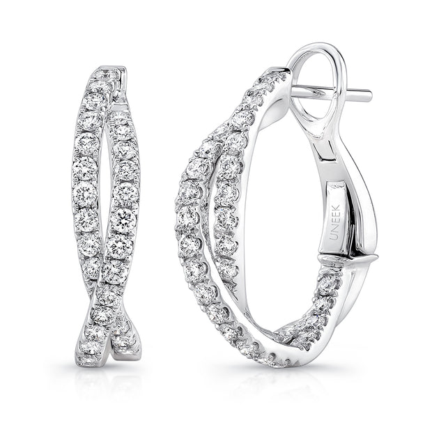Uneek Chatterley Collection Twist Hoop Earrings