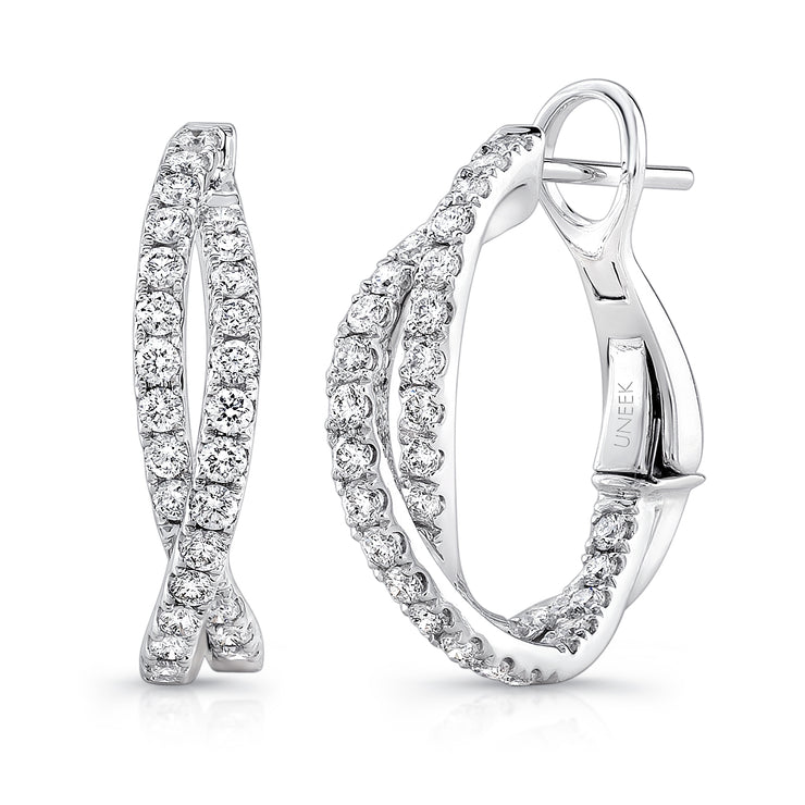 Uneek Chatterley Collection Twist Hoop Earrings
