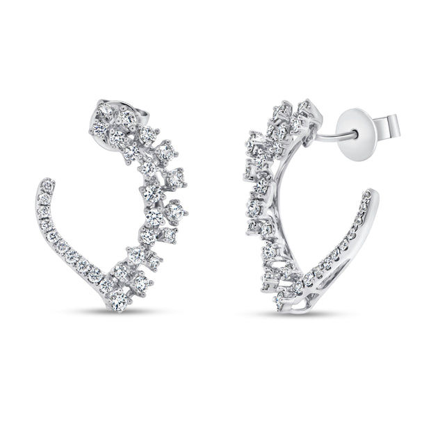 Uneek Lace Collection Huggie Earrings