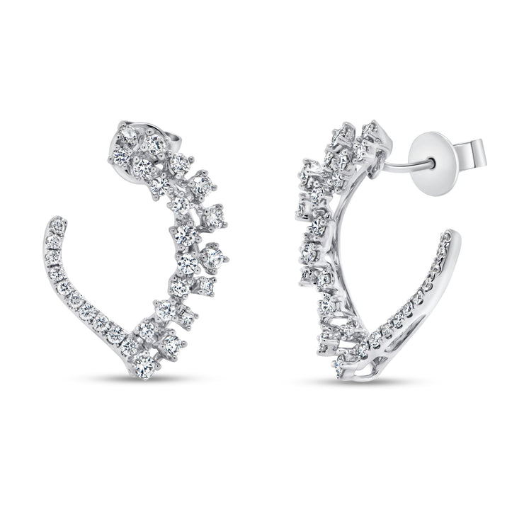 Uneek Lace Collection Huggie Earrings