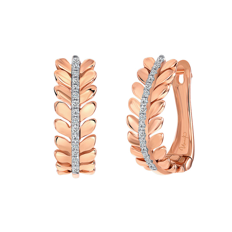 Uneek Floral Huggie Earrings