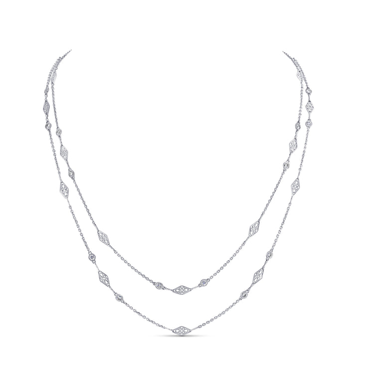 Uneek Cascade Collection Yard Opera Necklace
