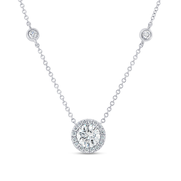 Uneek Signature Collection Solitaire Round Diamond Fashion Pendant