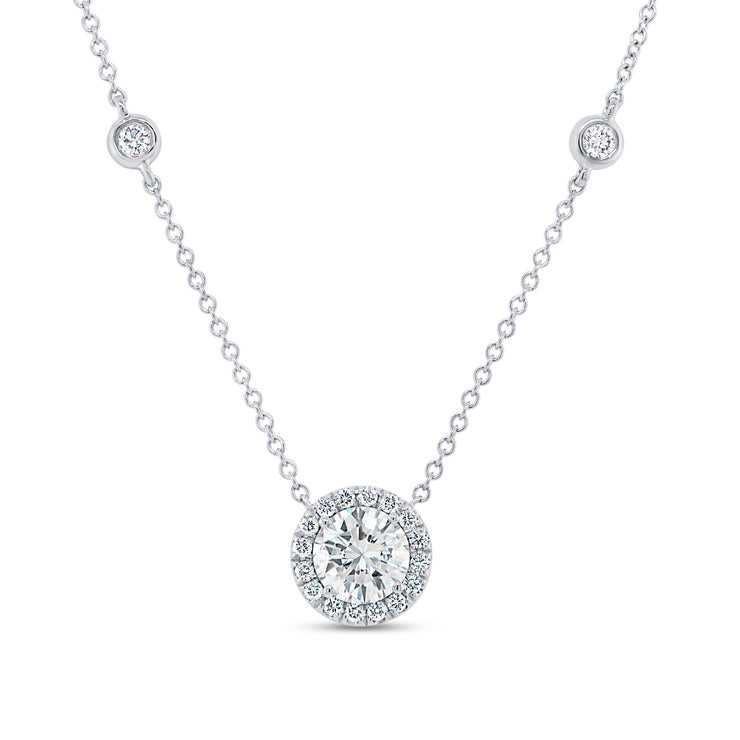Uneek Signature Collection Solitaire Round Diamond Fashion Pendant