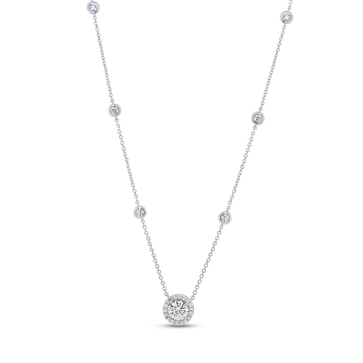 Uneek Signature Collection Solitaire Round Diamond Fashion Pendant