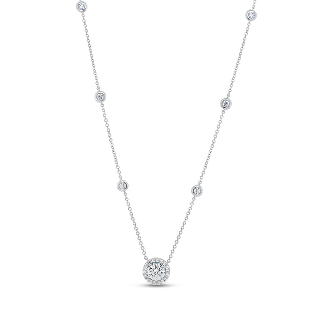 Uneek Signature Collection Solitaire Round Diamond Fashion Pendant