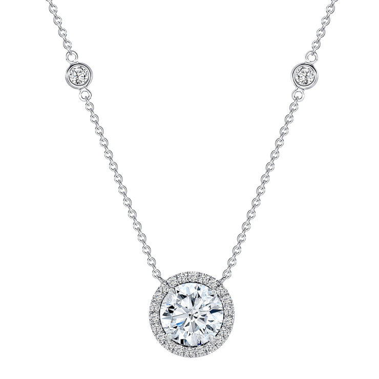 Uneek Signature Collection Solitaire Round Diamond Fashion Pendant