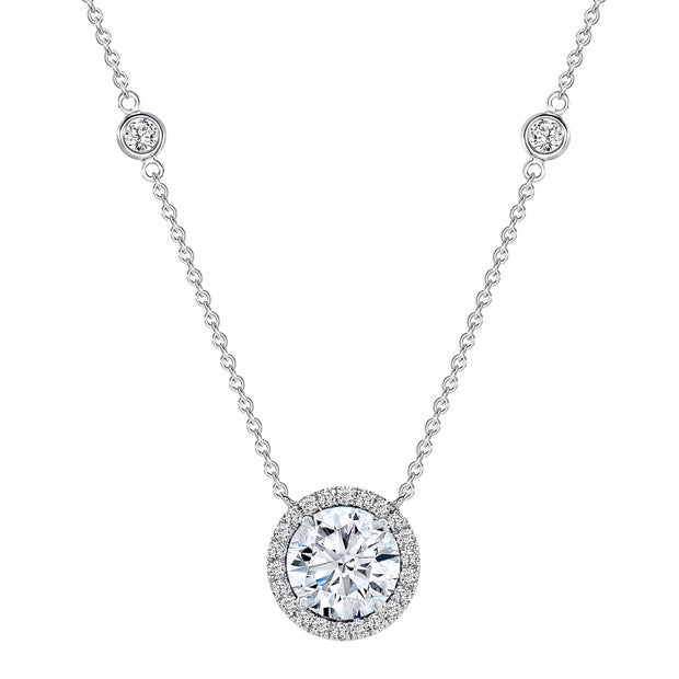 Uneek Signature Collection Solitaire Round Diamond Fashion Pendant