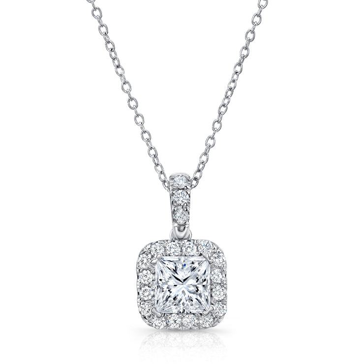 Uneek Silhouette Collection Halo Princess Drop Pendant