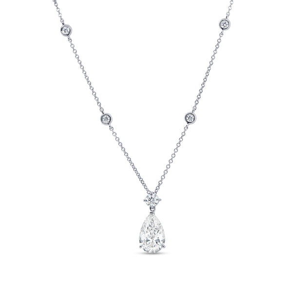 Uneek Signature Collection Yard Pear Diamond Drop Pendant