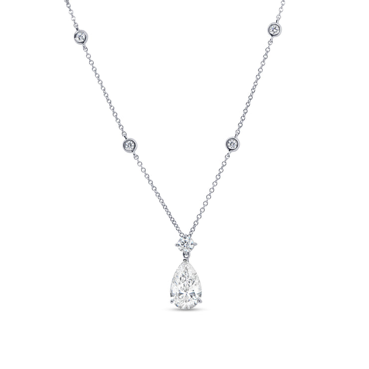 Uneek Signature Collection Yard Pear Diamond Drop Pendant