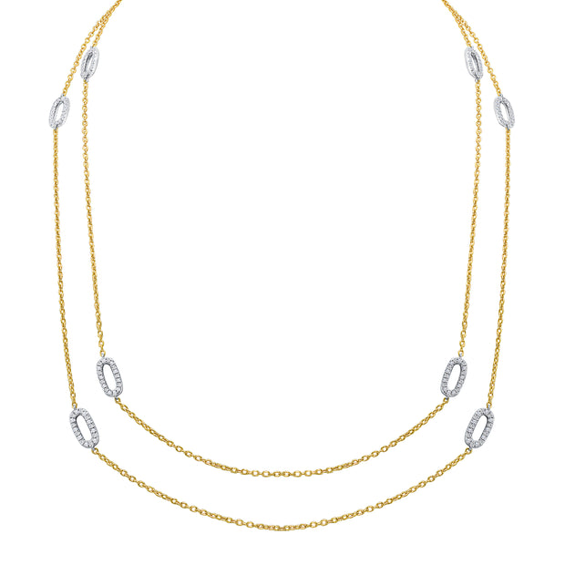 Uneek Cascade Collection Yard Chain Necklace
