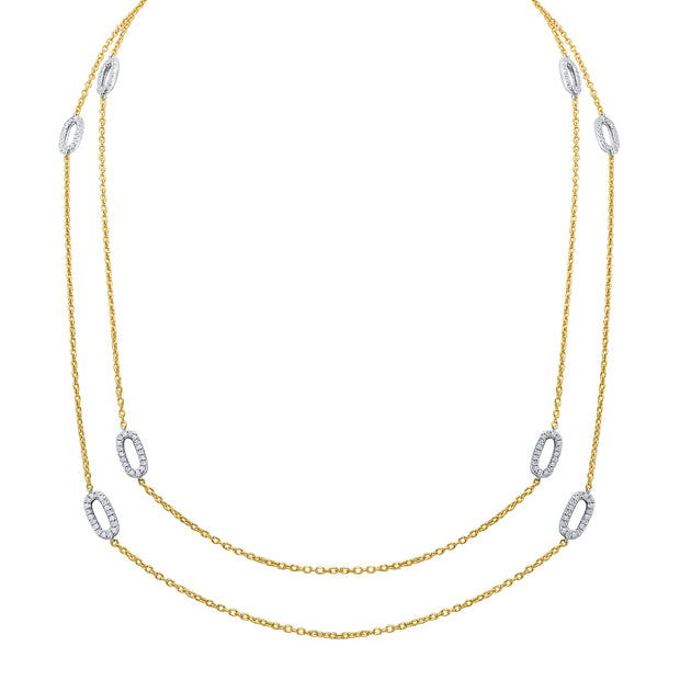 Uneek Cascade Collection Yard Opera Necklace